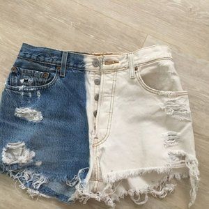 LEVIS vintage high waisted ripped jean shorts